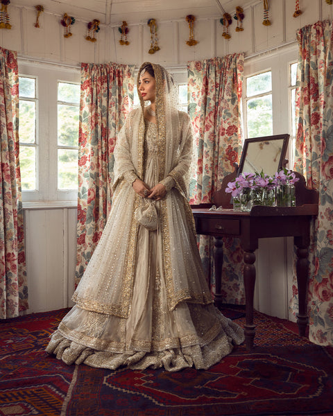 Pakistani Bridal Nikkah Dress Handcrafted 