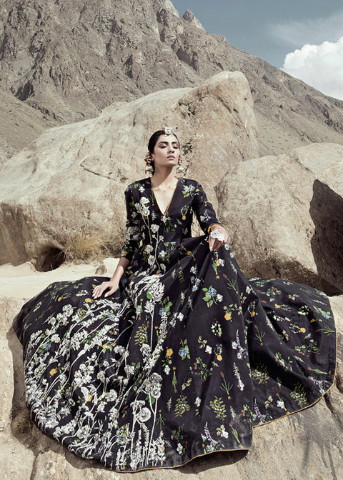 Pakistani Black Gown Wedding Dress