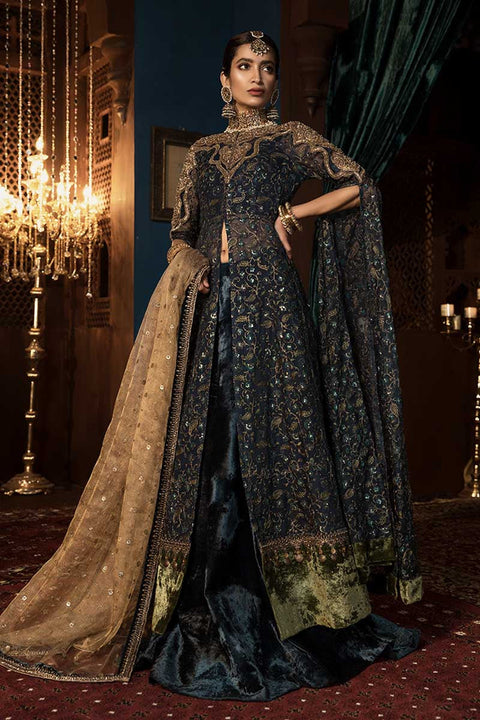 Pakistani Party Wear Blue Lehnga Gown