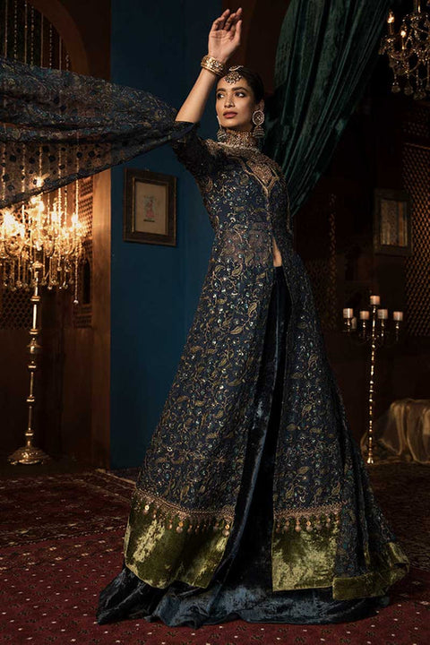 Pakistani Party Wear Blue Lehnga Gown
