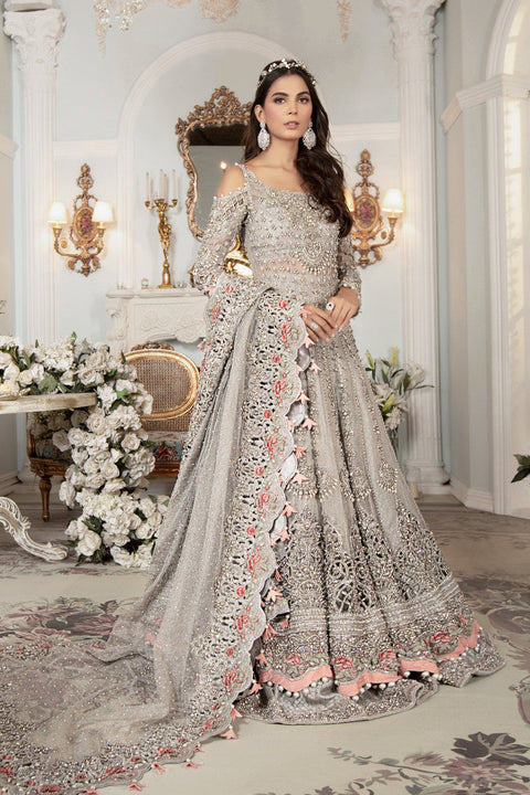 Pakistani Bridal Dress Ivory Lehenga Gown