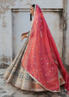 Pakistani Bridal Dress Gown Style with pink dupatta