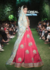 Pakistani Bridal Wedding Dress Red Lehenga Yellow Choli and blue dupatta