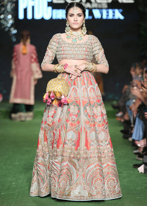 Wedding Orange Lehnga 