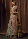 Bridal Red Gown With Green Lehnga Dress (Paasbaan)